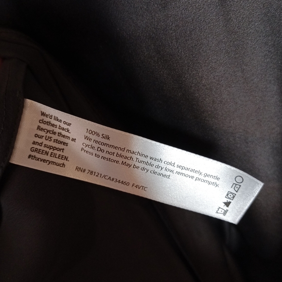 Eileen Fisher The Fisher Project  Silk Slip Dress in Charcoal Nearly Black M - Picture 4 of 5